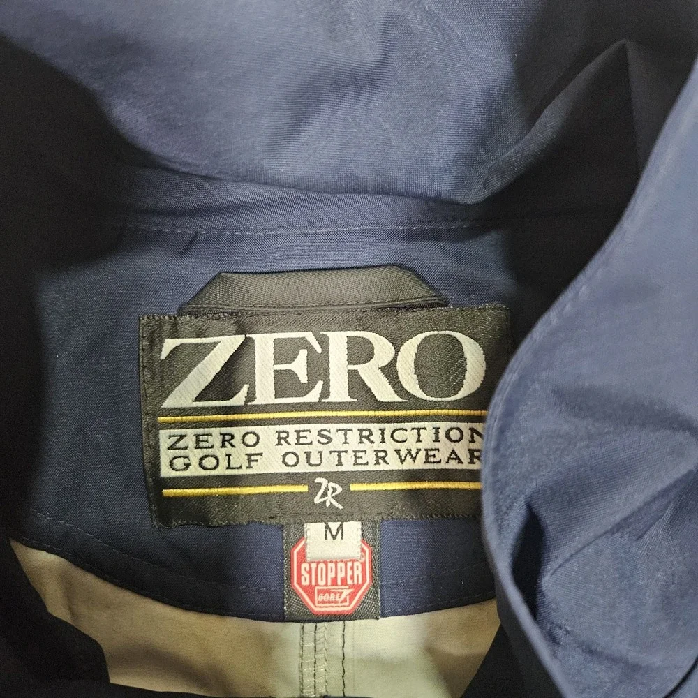 Zero Restriction Windstopper Windbreaker Blue Pullover Sz Med‎ Golf Short Sleeve